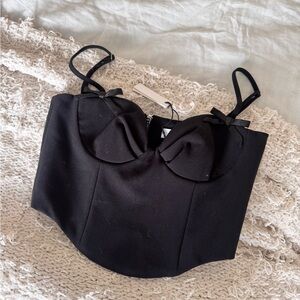 NWT Rumored Black Bustier Top